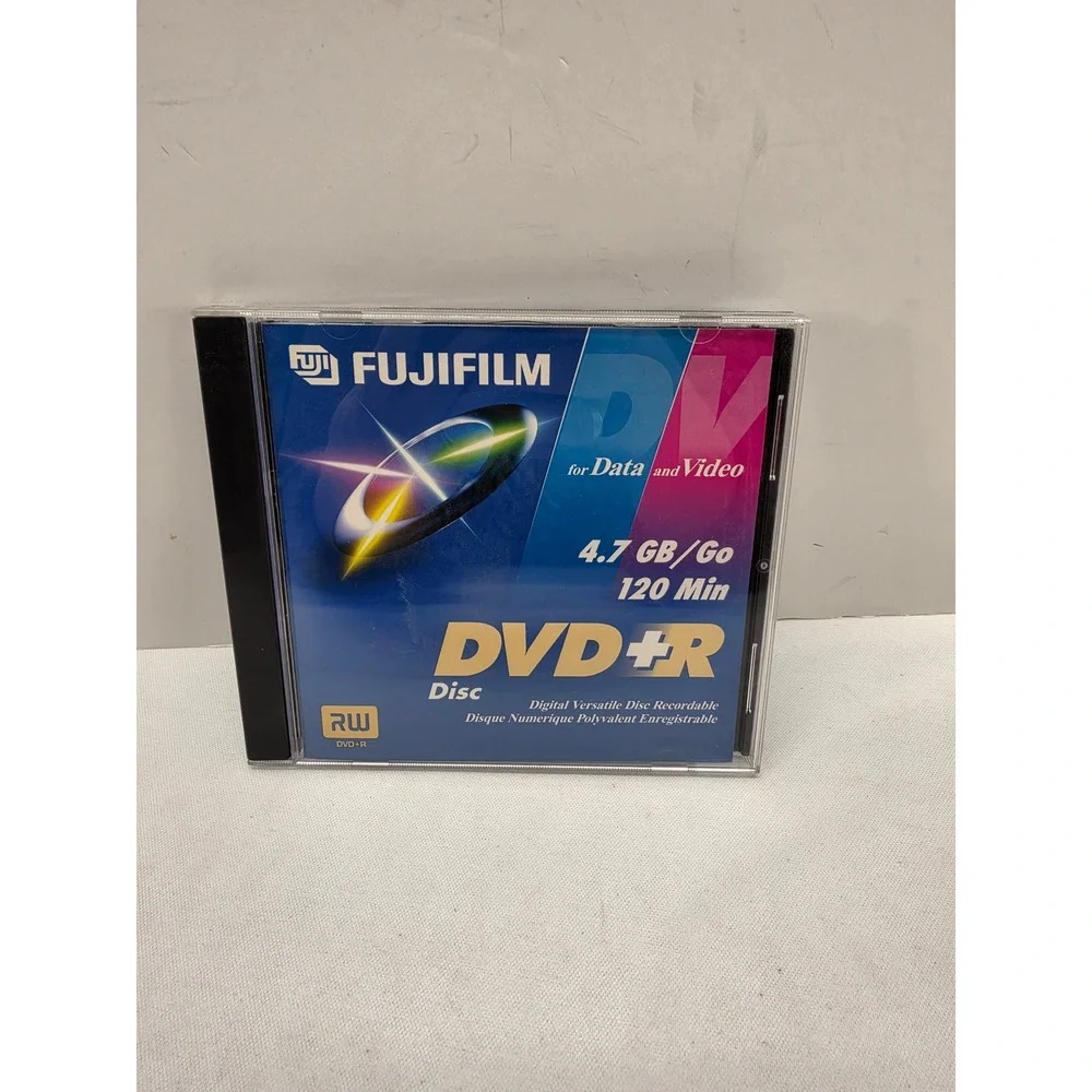 Fujifilm DVD+R 4.7GB 120 Min Recordable Disc for Data and Video in Jewel Case